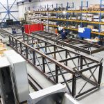Steel chassis or frame